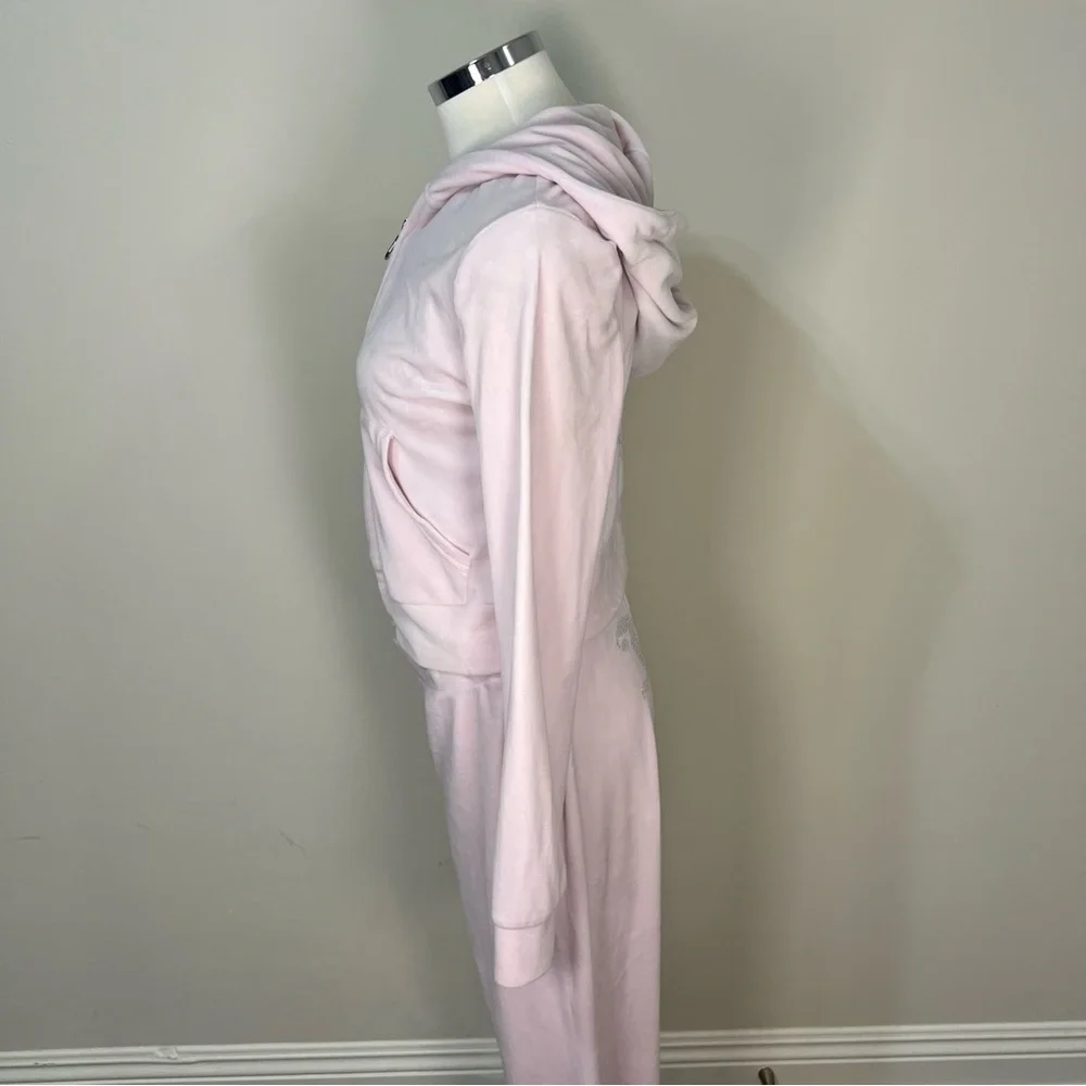 Juicy Couture x Aeropostale Baby Pink Velour Tracksuit Set Y2K Women’s Size M